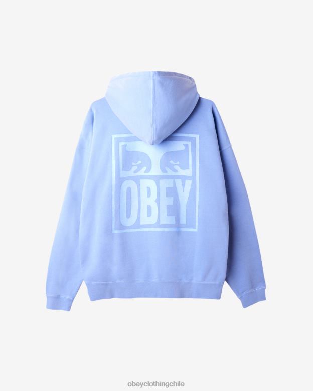 ropa 40VX196 hombres jersey extrapesado con icono de ojos pigmentados OBEY hortensia pigmento