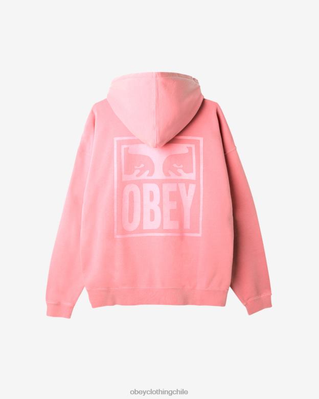 ropa 40VX198 hombres jersey extrapesado con icono de ojos pigmentados OBEY pigmento concha rosa