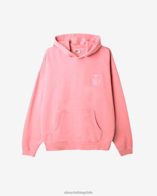 ropa 40VX198 hombres jersey extrapesado con icono de ojos pigmentados OBEY pigmento concha rosa