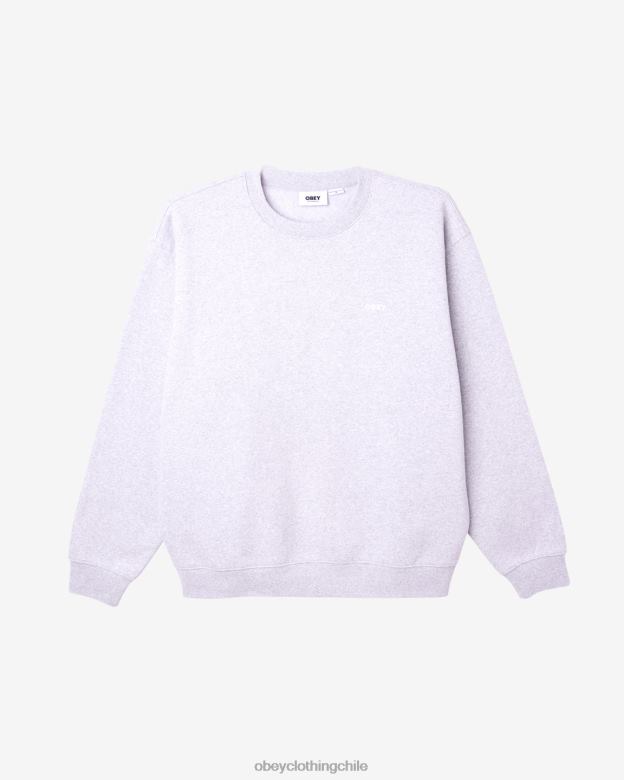 ropa 40VX216 hombres est. funciona con cuello redondo atrevido OBEY gris ceniza