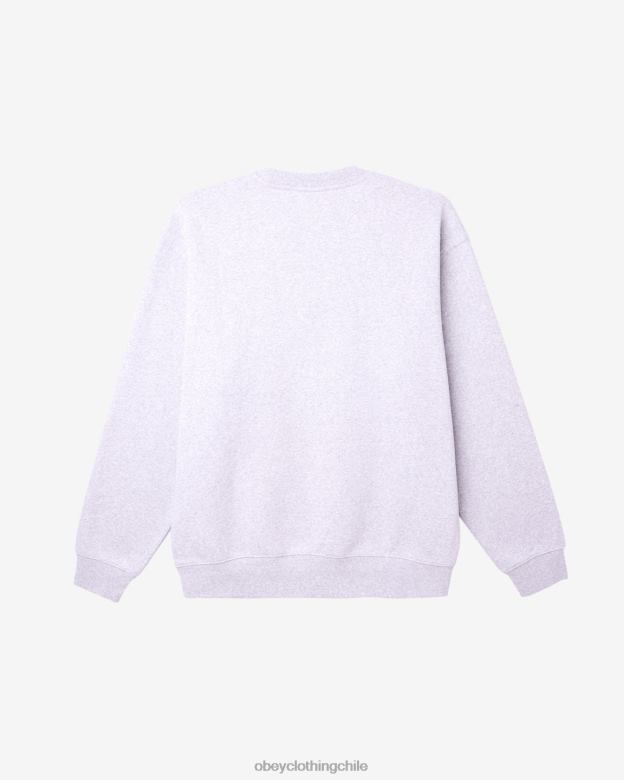 ropa 40VX216 hombres est. funciona con cuello redondo atrevido OBEY gris ceniza