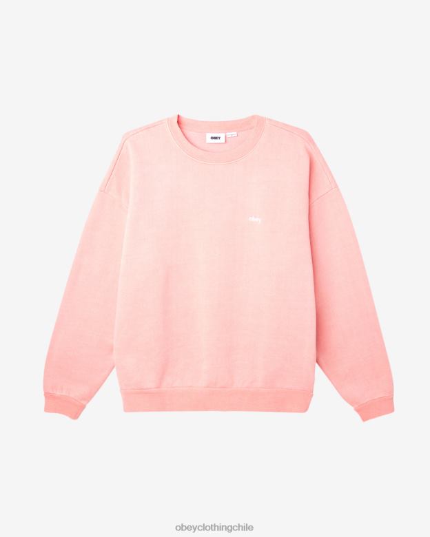 ropa 40VX223 hombres cuello redondo con pigmentos en minúsculas OBEY pigmento concha rosa