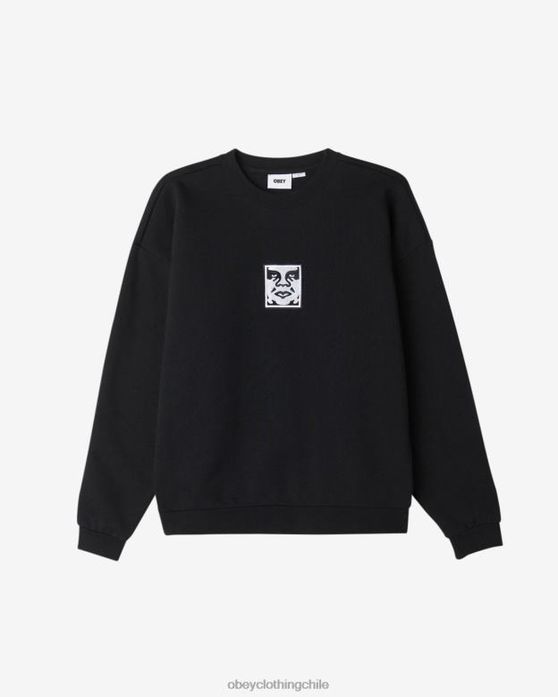 ropa 40VX224 hombres sudadera icon extraheavy ii OBEY negro