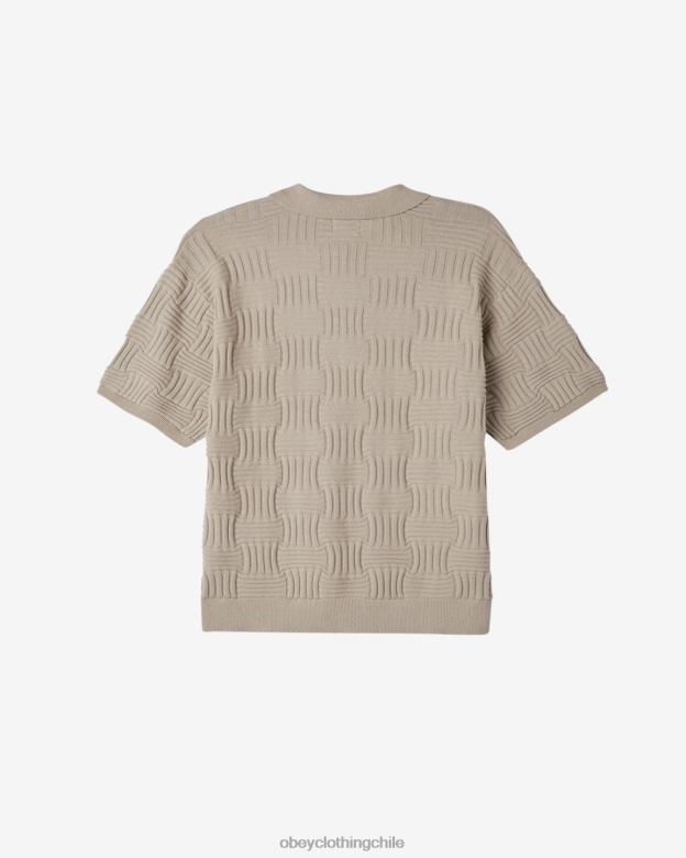 ropa 40VX130 hombres suéter polo alfred OBEY Gris plateado