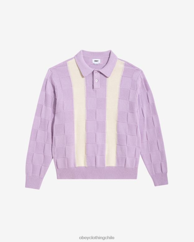 ropa 40VX266 hombres suéter polo albert OBEY pétalos de orquídeas múltiples