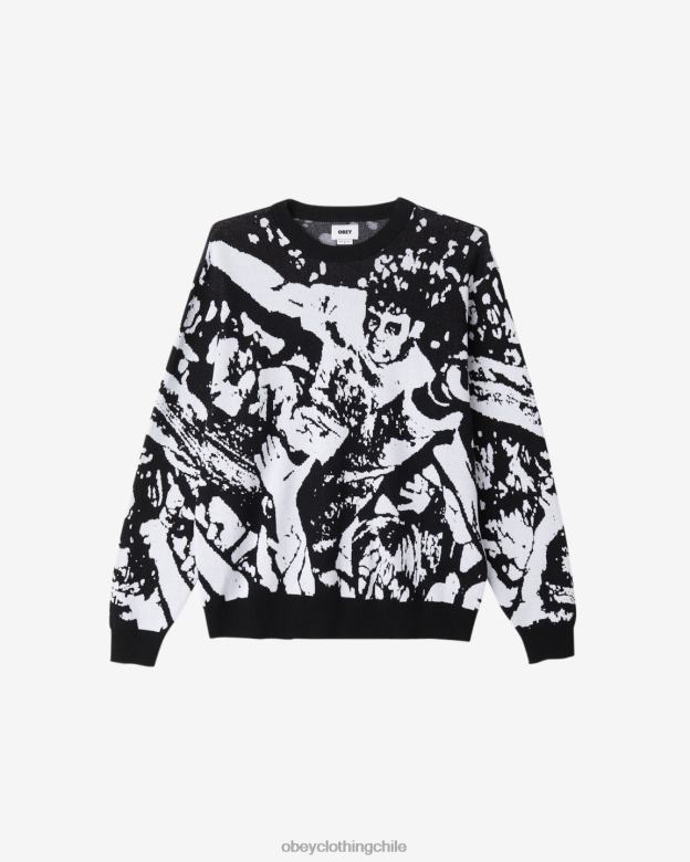 ropa 40VX268 hombres suéter de surf multitud OBEY negro múltiple