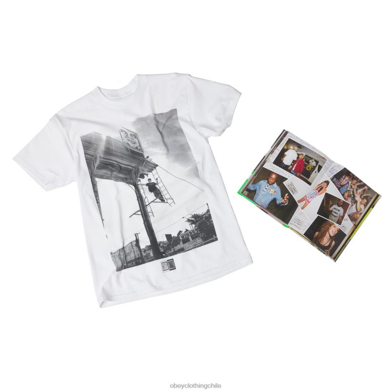 accesorios 40VX1059 hombres the cobrasnake: libro de archivo y2k, estampado y paquete de camisetas OBEY blanco