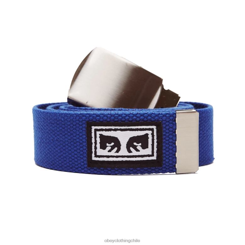 accesorios 40VX1063 hombres cinturón tejido para niño grande OBEY surf azul