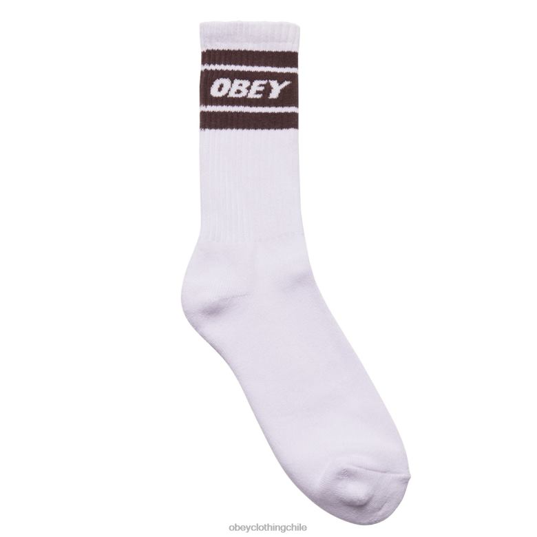 accesorios 40VX1071 hombres calcetines cooper ii OBEY blanco/marrón java