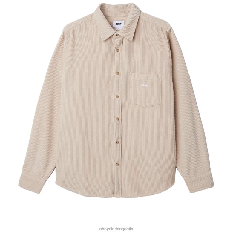 ropa 40VX760 hombres camisa de millas OBEY Gris plateado