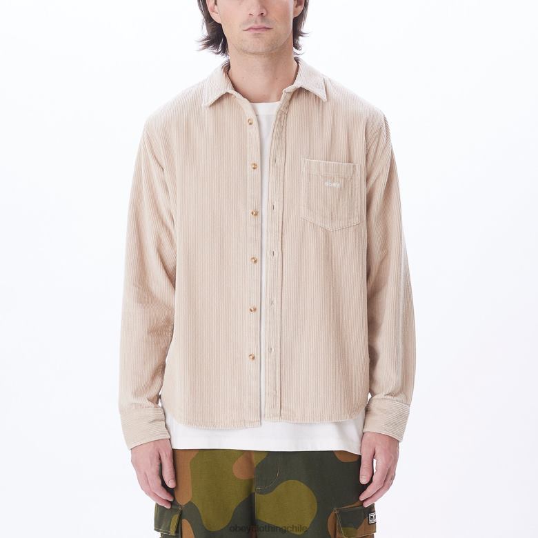 ropa 40VX760 hombres camisa de millas OBEY Gris plateado