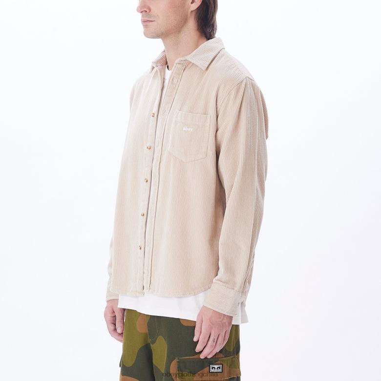 ropa 40VX760 hombres camisa de millas OBEY Gris plateado