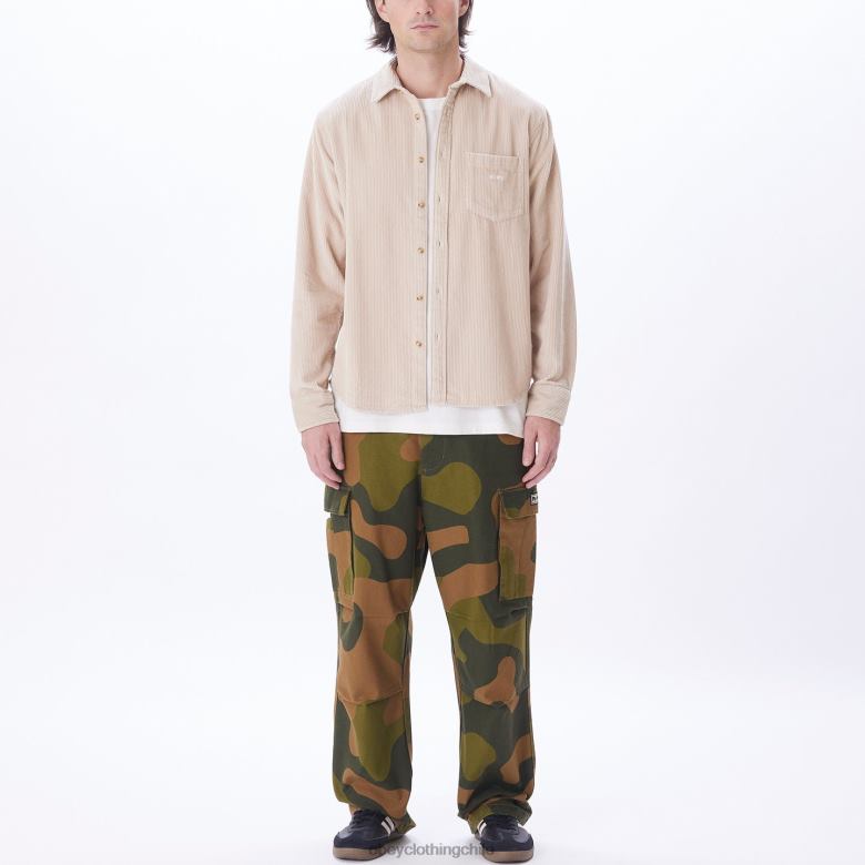ropa 40VX760 hombres camisa de millas OBEY Gris plateado