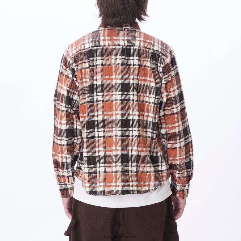 ropa 40VX761 hombres camisa de pana benny OBEY java marrón multi