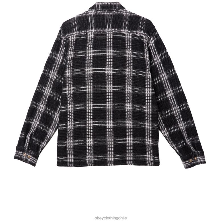 ropa 40VX763 hombres camisa wes OBEY negro múltiple
