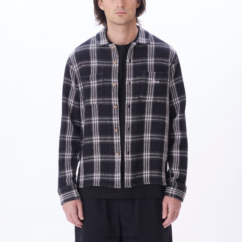 ropa 40VX763 hombres camisa wes OBEY negro múltiple