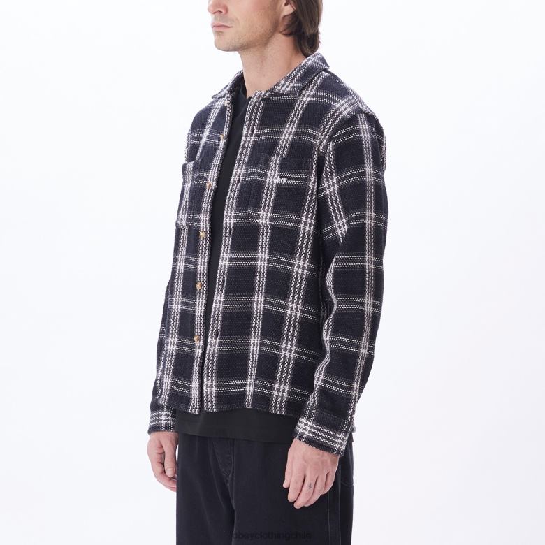 ropa 40VX763 hombres camisa wes OBEY negro múltiple
