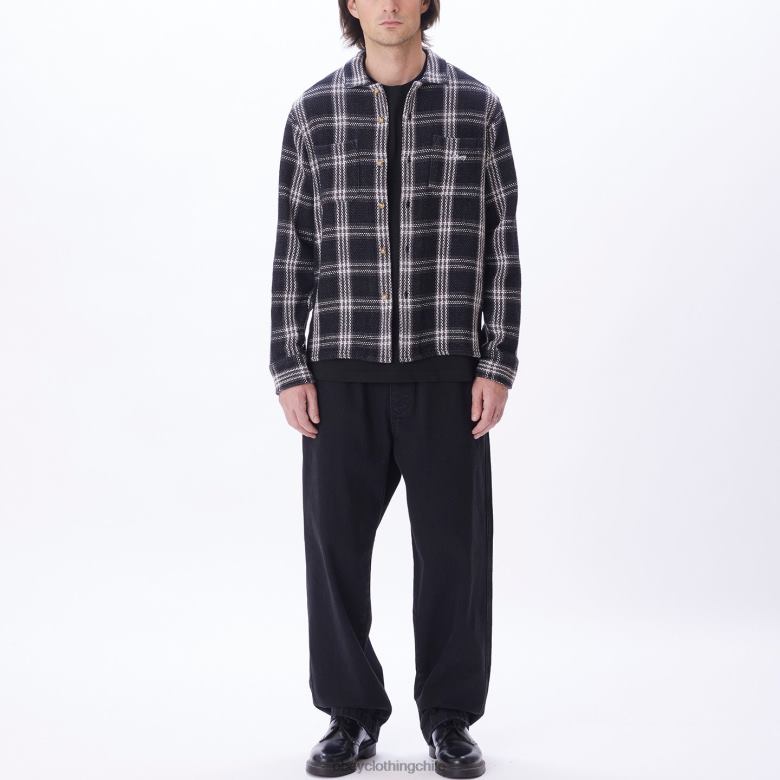 ropa 40VX763 hombres camisa wes OBEY negro múltiple