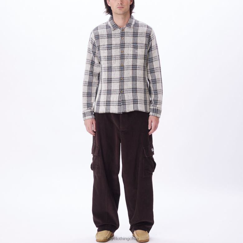 ropa 40VX764 hombres camisa wes OBEY multi sin blanquear