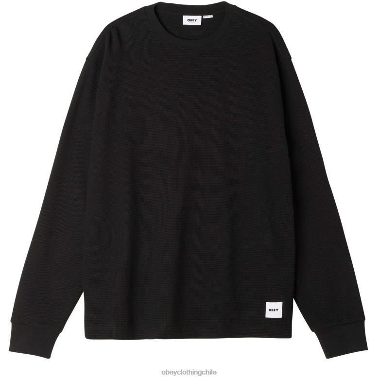 ropa 40VX765 hombres obras establecidas térmicas audaces OBEY negro