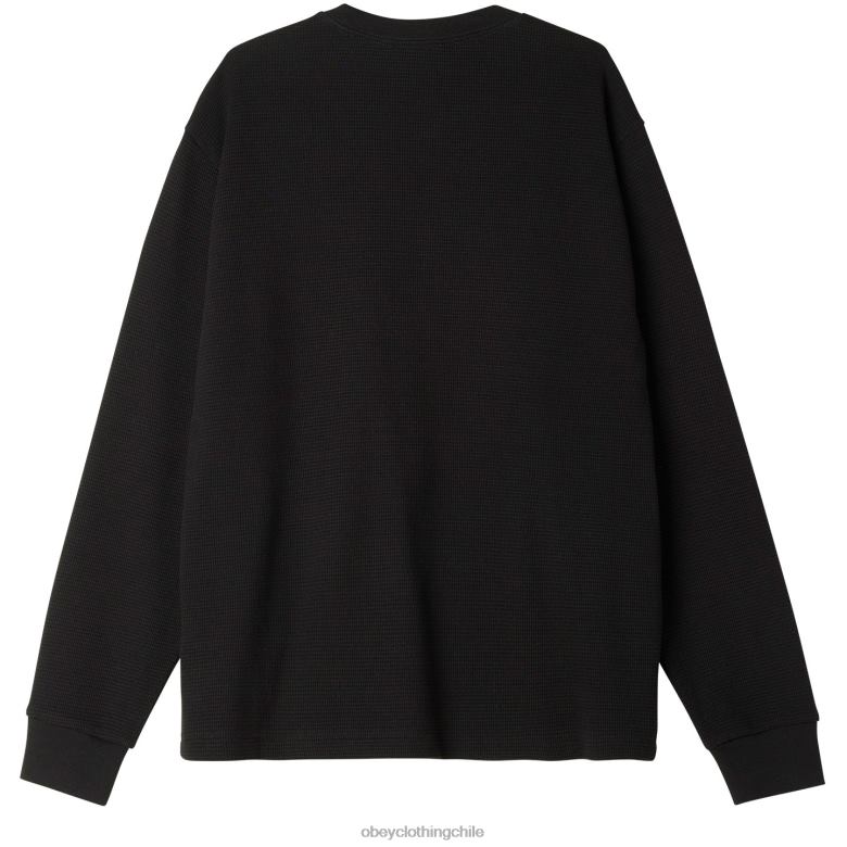ropa 40VX765 hombres obras establecidas térmicas audaces OBEY negro