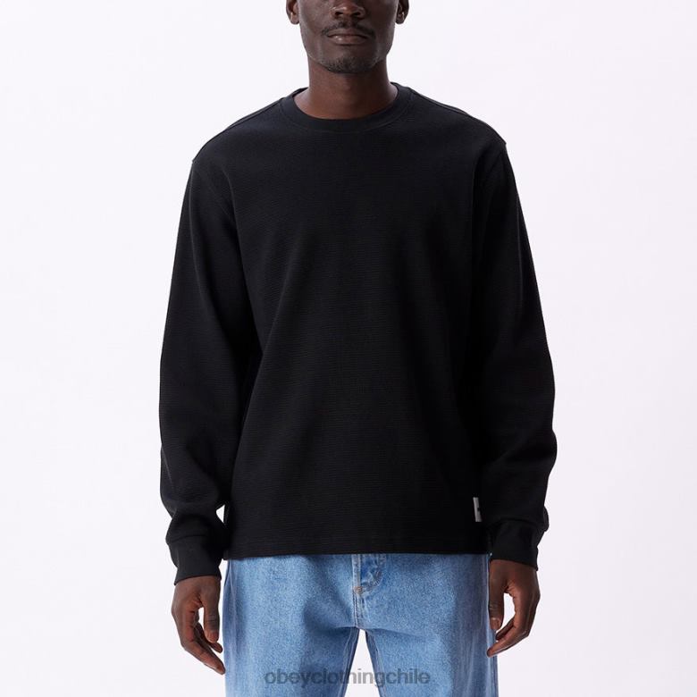 ropa 40VX765 hombres obras establecidas térmicas audaces OBEY negro