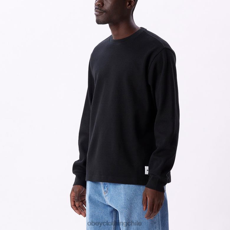 ropa 40VX765 hombres obras establecidas térmicas audaces OBEY negro
