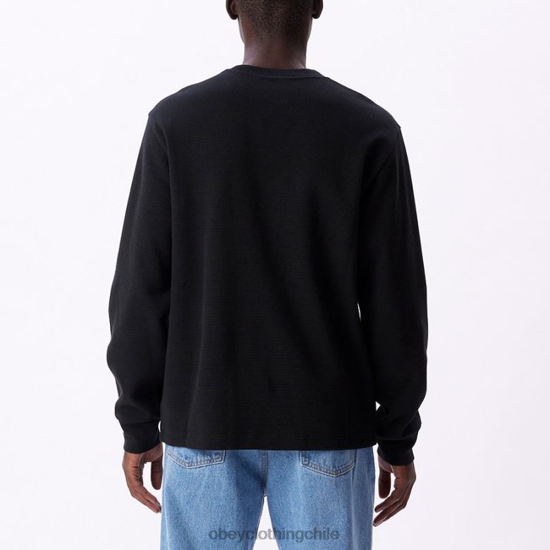 ropa 40VX765 hombres obras establecidas térmicas audaces OBEY negro