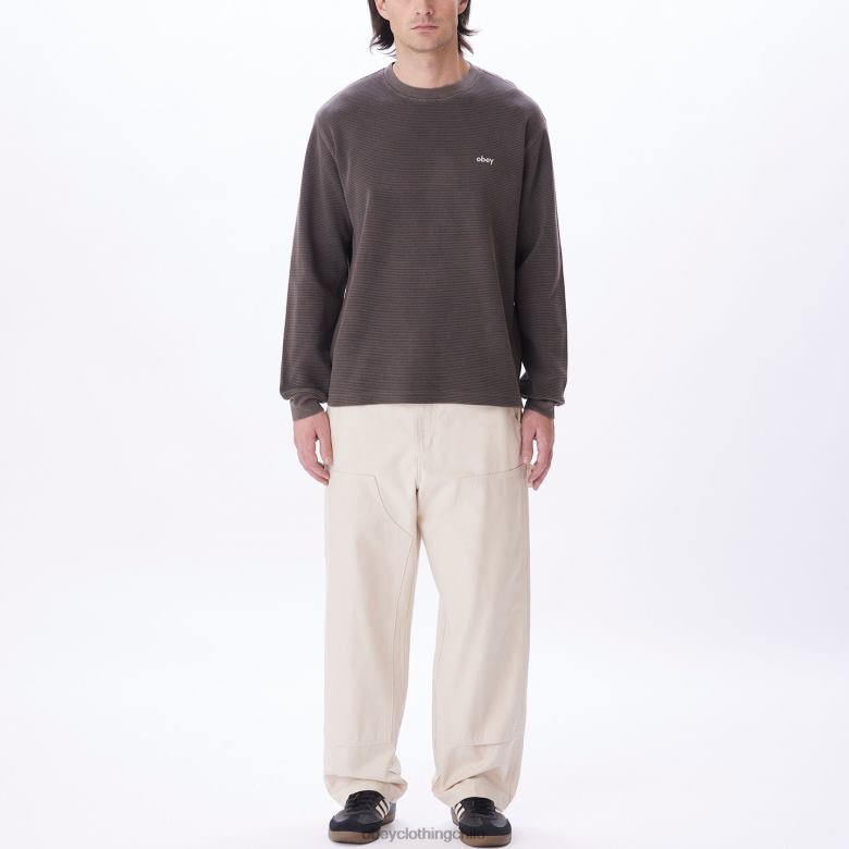 ropa 40VX768 hombres pigmento térmico en minúsculas OBEY pigmento marrón java