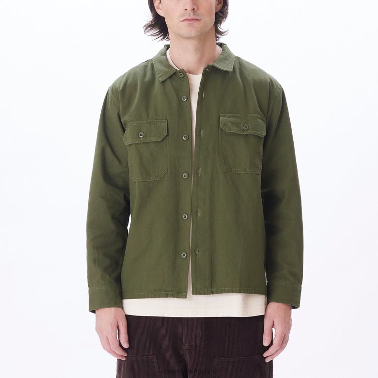 ropa 40VX769 hombres menos camisa OBEY ejército