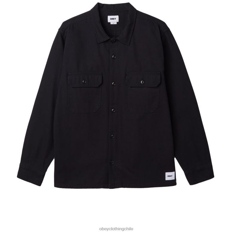 ropa 40VX770 hombres menos camisa OBEY negro