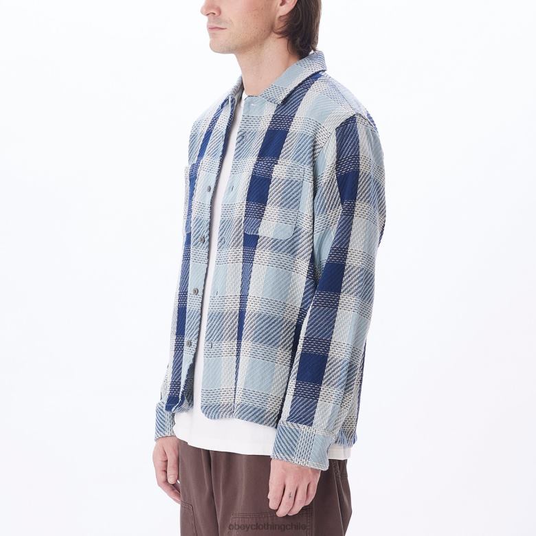 ropa 40VX771 hombres camisa bruce OBEY bueno gris multi
