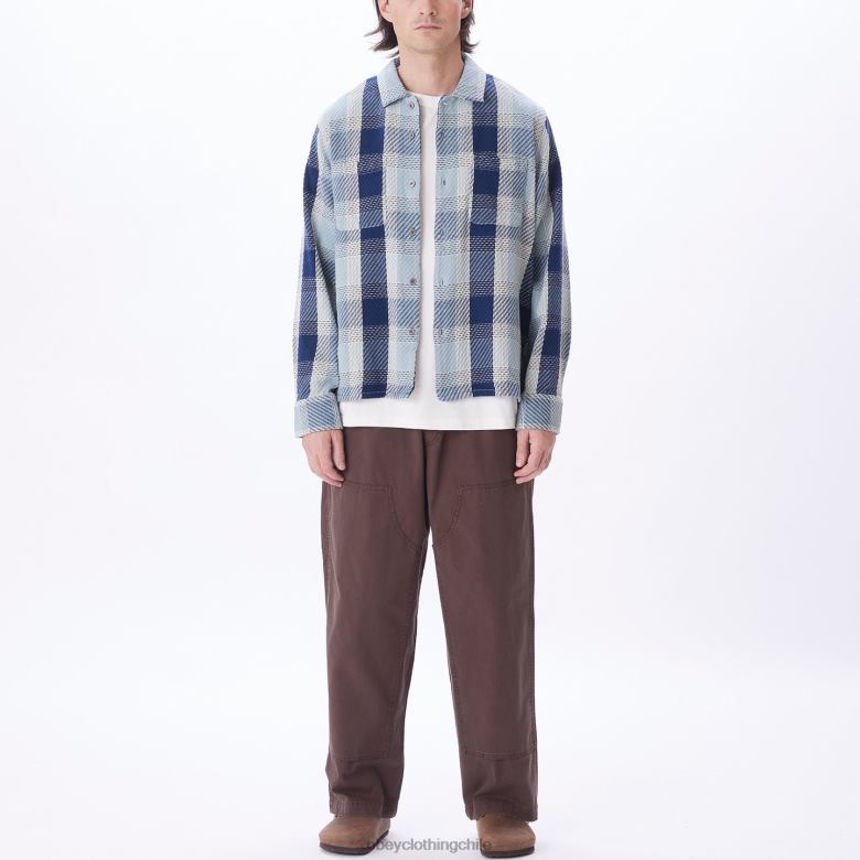 ropa 40VX771 hombres camisa bruce OBEY bueno gris multi