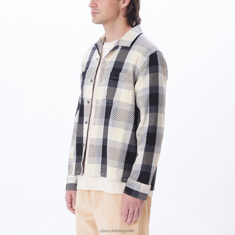 ropa 40VX772 hombres camisa bruce OBEY multi sin blanquear