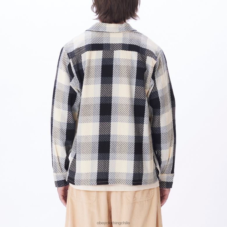 ropa 40VX772 hombres camisa bruce OBEY multi sin blanquear