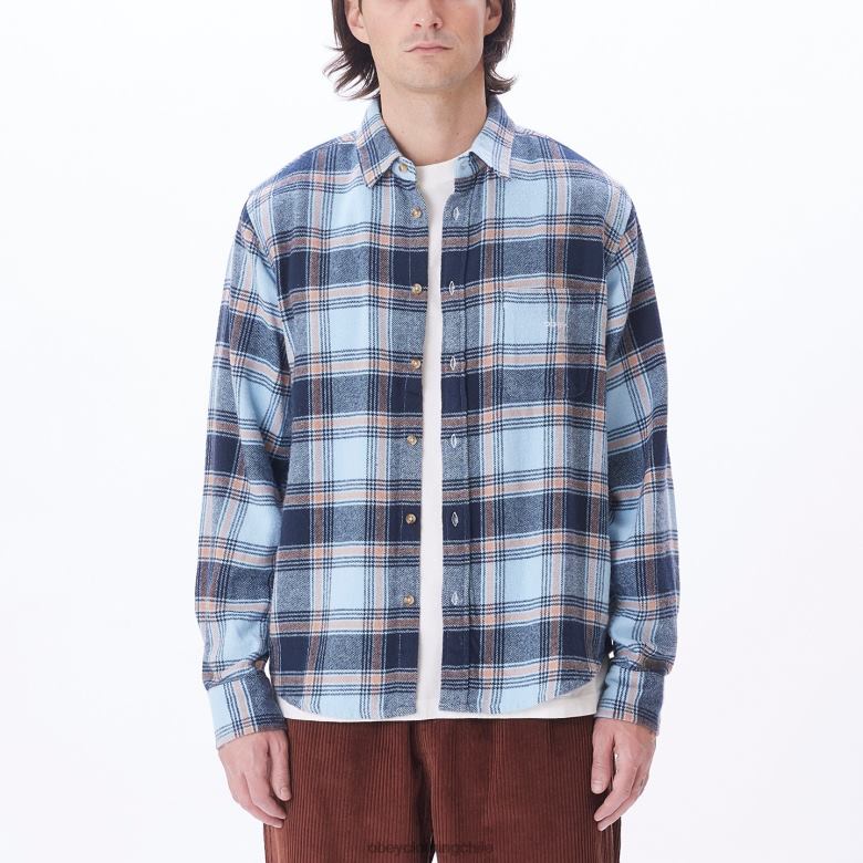 ropa 40VX780 hombres camisa alex OBEY cielo despejado multi