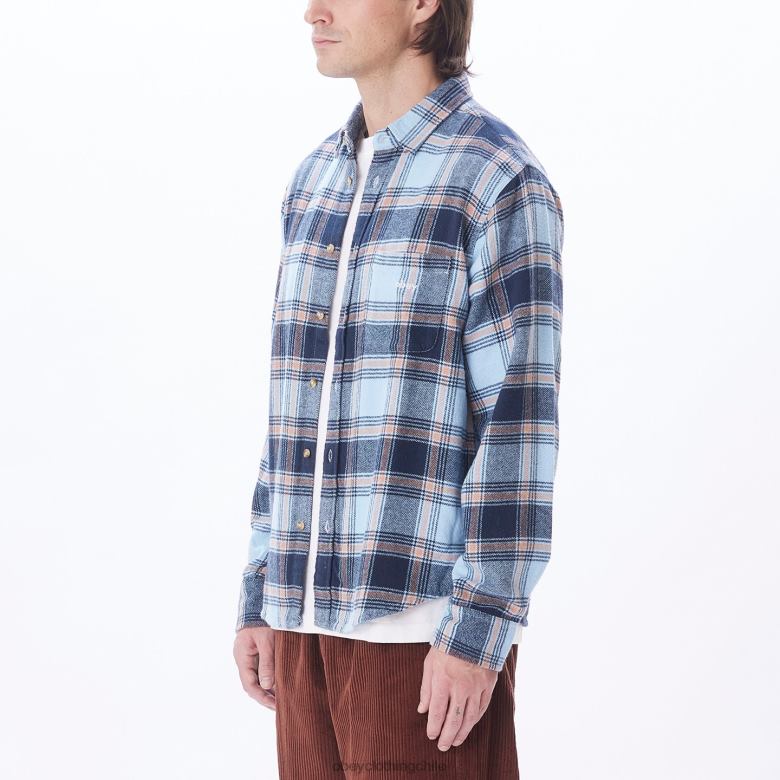 ropa 40VX780 hombres camisa alex OBEY cielo despejado multi