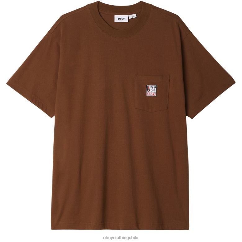ropa 40VX800 hombres camiseta con bolsillo de puntos OBEY limo