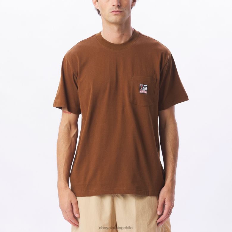 ropa 40VX800 hombres camiseta con bolsillo de puntos OBEY limo