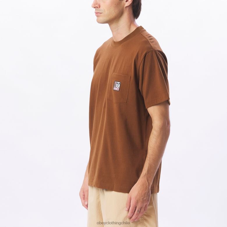 ropa 40VX800 hombres camiseta con bolsillo de puntos OBEY limo