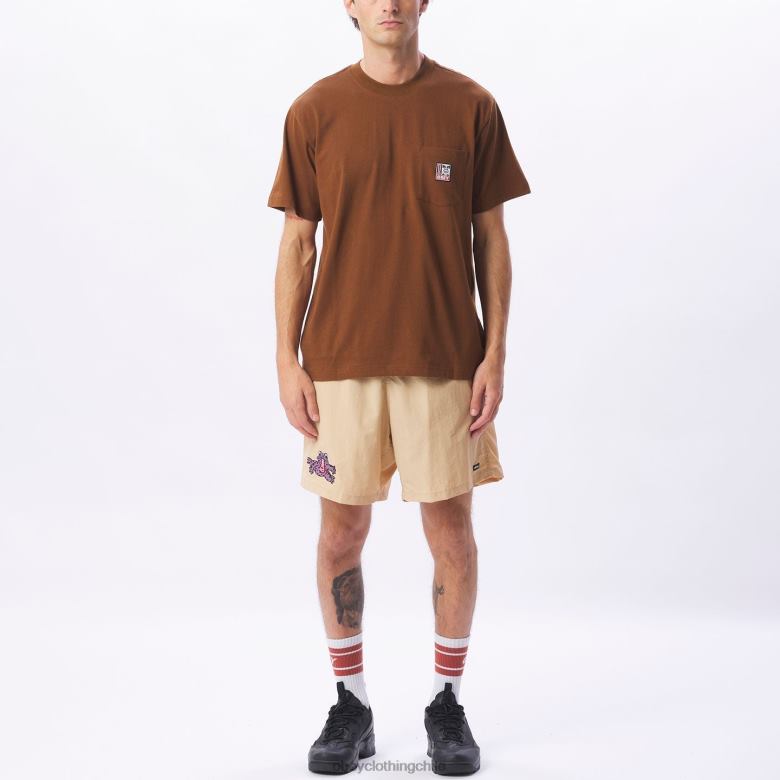 ropa 40VX800 hombres camiseta con bolsillo de puntos OBEY limo