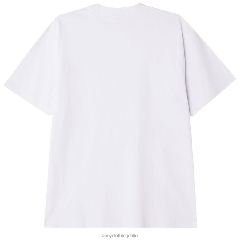 ropa 40VX802 hombres camiseta con bolsillo de puntos OBEY blanco