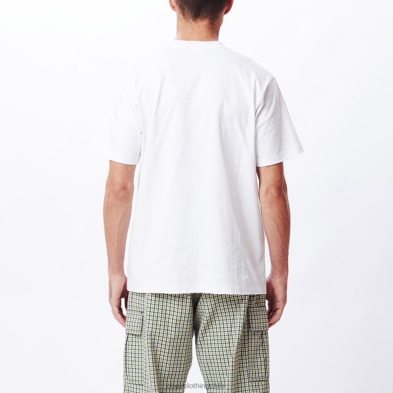 ropa 40VX802 hombres camiseta con bolsillo de puntos OBEY blanco