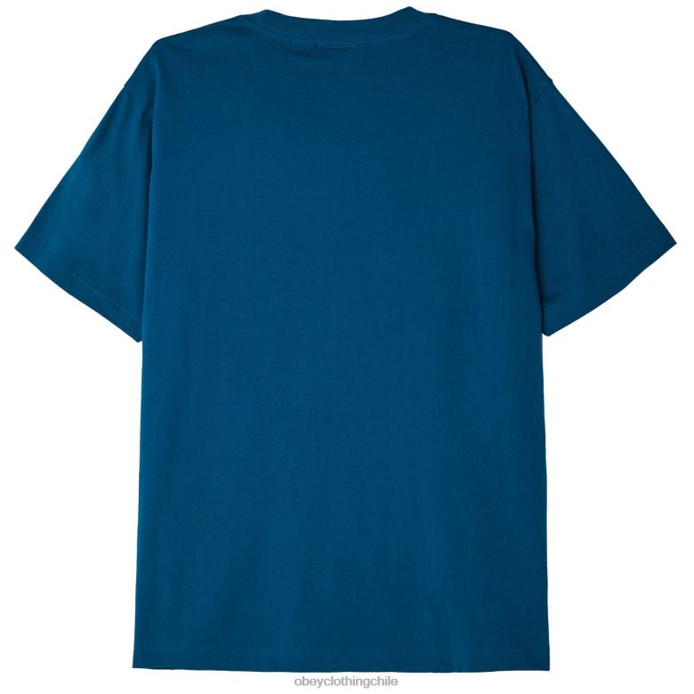 ropa 40VX803 hombres camiseta con bolsillo de puntos OBEY océano profundo