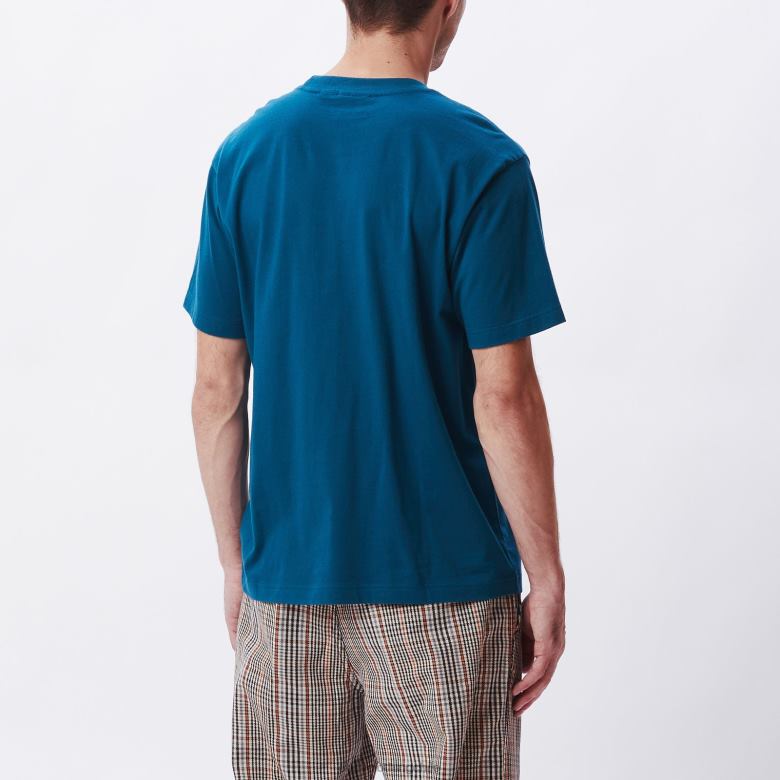 ropa 40VX803 hombres camiseta con bolsillo de puntos OBEY océano profundo