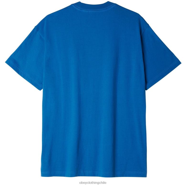 ropa 40VX804 hombres camiseta con bolsillo de puntos OBEY azul atlántico
