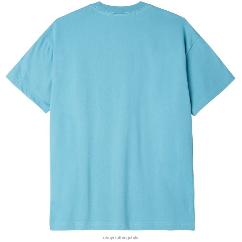 ropa 40VX805 hombres camiseta con bolsillo de puntos OBEY azul ártico