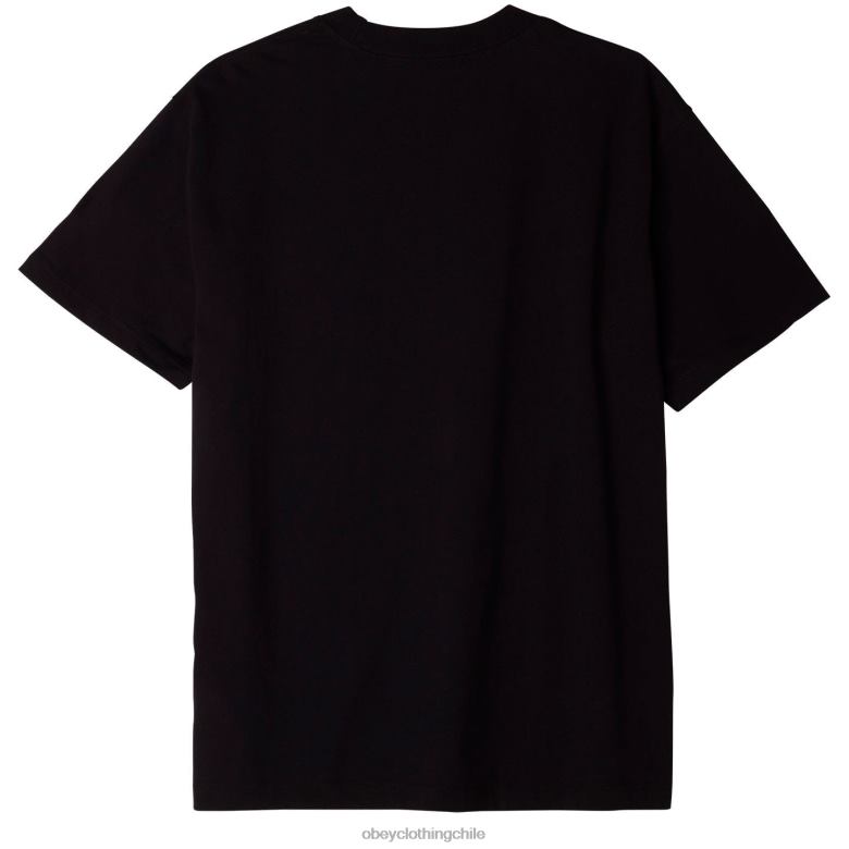 ropa 40VX807 hombres camiseta con bolsillo de puntos OBEY negro