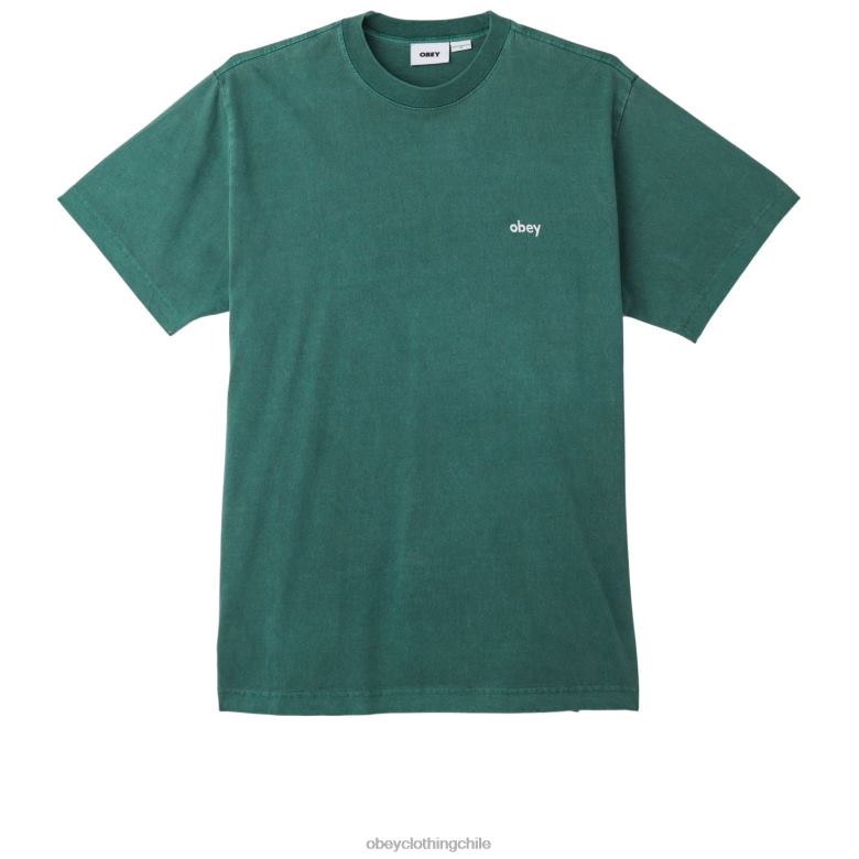 ropa 40VX808 hombres camiseta con pigmentos en minúsculas OBEY pigmento verde aventurina