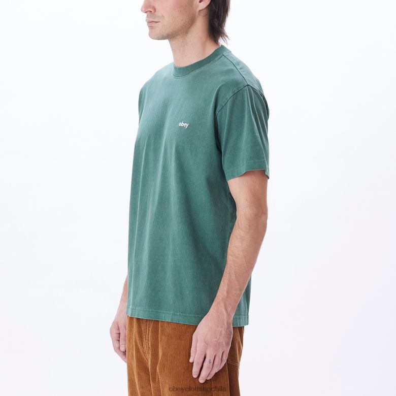 ropa 40VX808 hombres camiseta con pigmentos en minúsculas OBEY pigmento verde aventurina